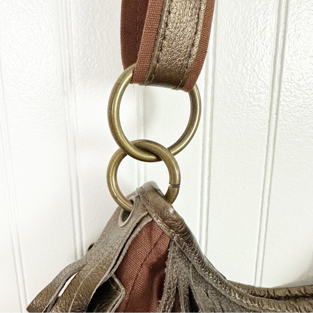 VINTAGE LEATHER FRINGE CROSSBODY‎ SHOULDER BAG - Picture 11 of 15